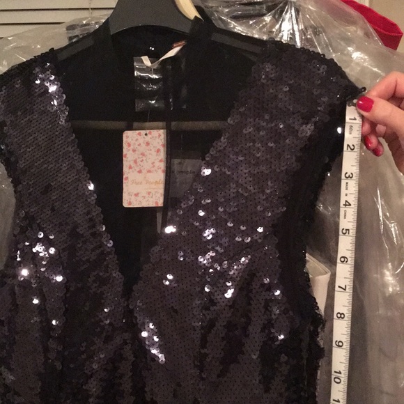 Free People black Sequin dress sz.XS - Picture 11 of 14